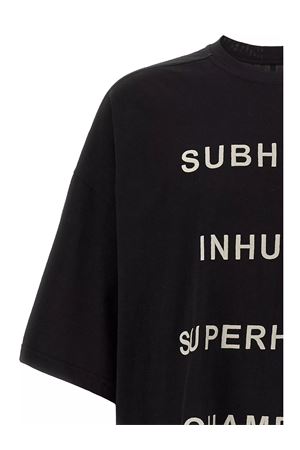 T-shirt Champion x Rick Owens in cotone nero RICK OWENS CHAMPION | CM01E1675CHJG09